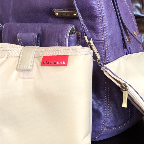 Storksak 🔥leather diaper bag. Multiple pockets. - Picture 6 of 8